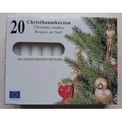 20 Baumkerzen weiß 13 x 95 mm