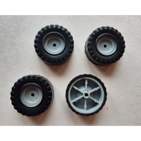 Rad aus Kunststoff 3,7cm 4er Set