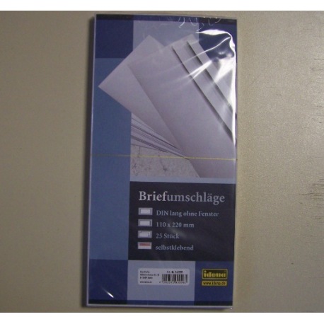 Briefumschlag DIN lang ohne Fenster