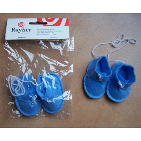 Deko-Babyschuhe 6,5cm blau