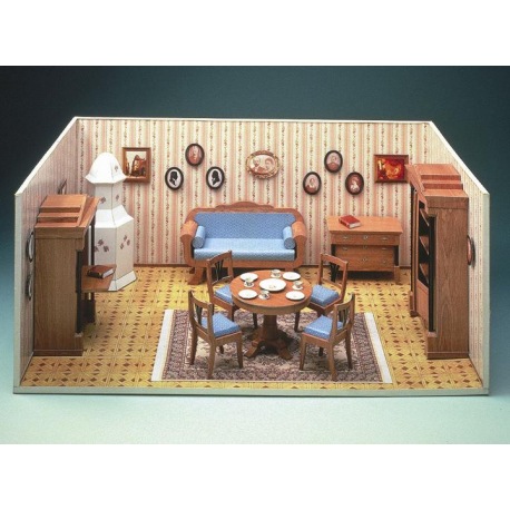Biedermeier-Zimmer im Mini-Mundus-Stil