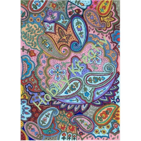 Schmuckpapier Paisley bunt Download